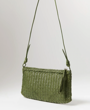 Palomba Woven Shoulder Bag in Pastoral Green