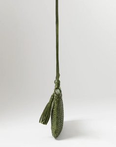 Palomba Woven Shoulder Bag in Pastoral Green