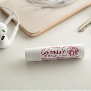 SuperSalve Calendula Lip Balm with Sunscreen, Tinted or Clear